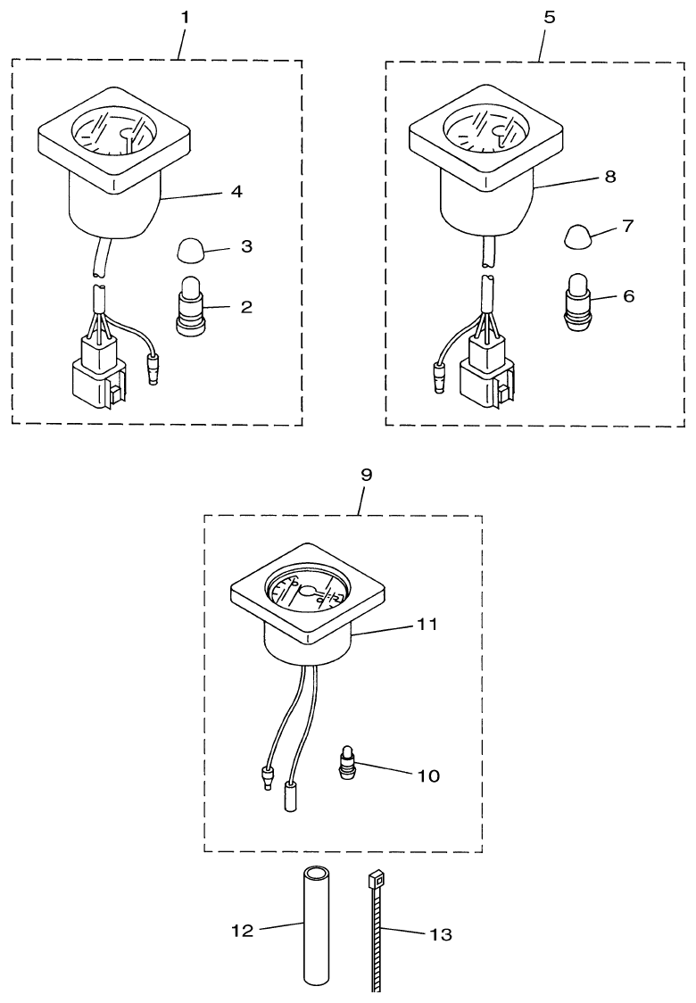 Yamaha ME422STIP2 (N601)STIP1(N611) METER 1 parts diagram